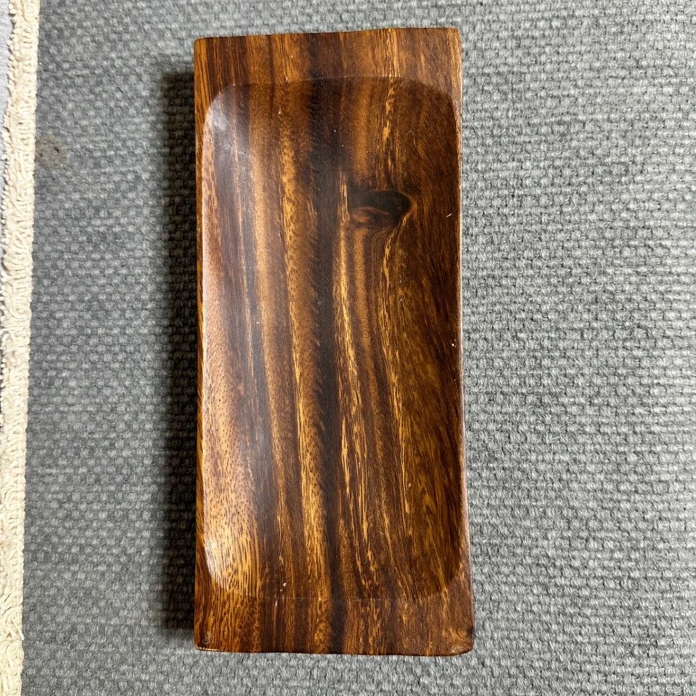 Pacific Merchants Acaciaware Rectangular Wood Tray 9.5x4 Acacia Serving Dish